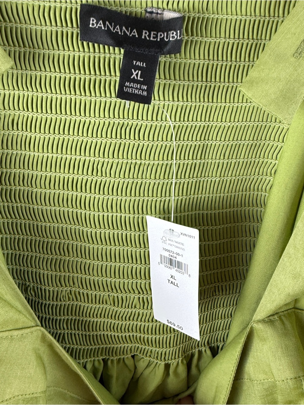 NWT Banana Republic Ramie Button Front Tank Top new XL Tall - Picture 9 of 9